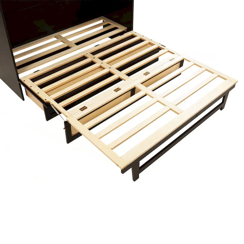 Lit Queen Size polyvalent avec rangements intégrés