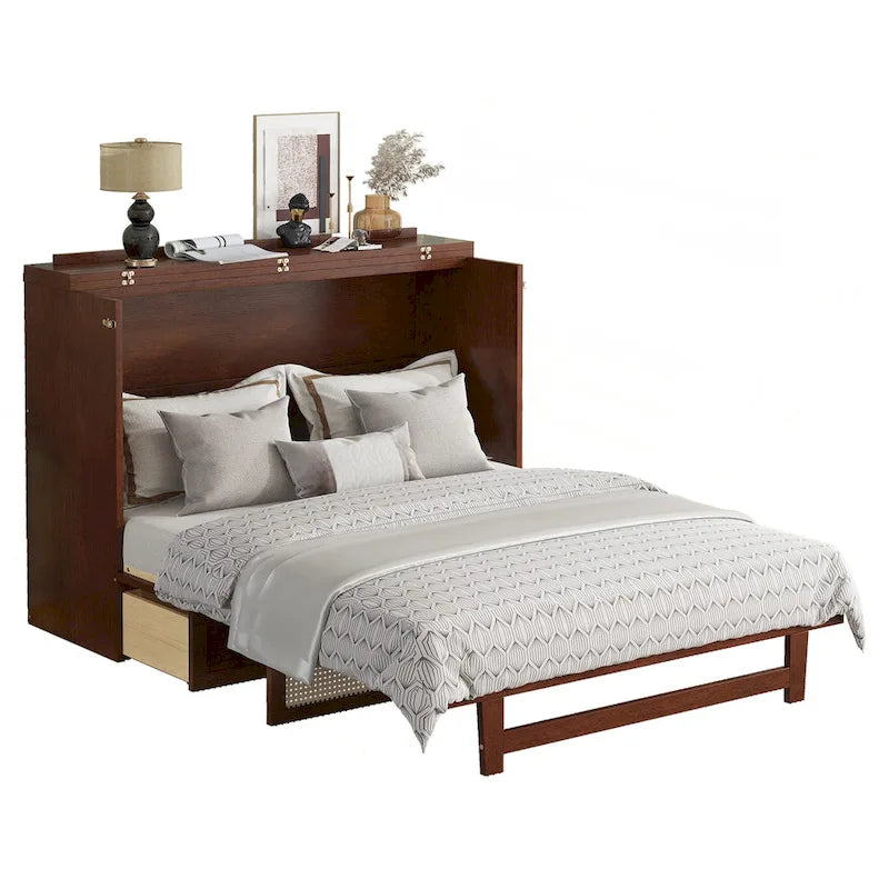 Lit Queen Size polyvalent avec rangements intégrés