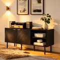 Buffet de rangement pour disques vinyles, style moderne
