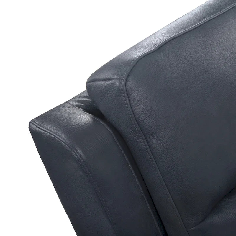 Canapé inclinable électrique 4 places en cuir véritable avec console