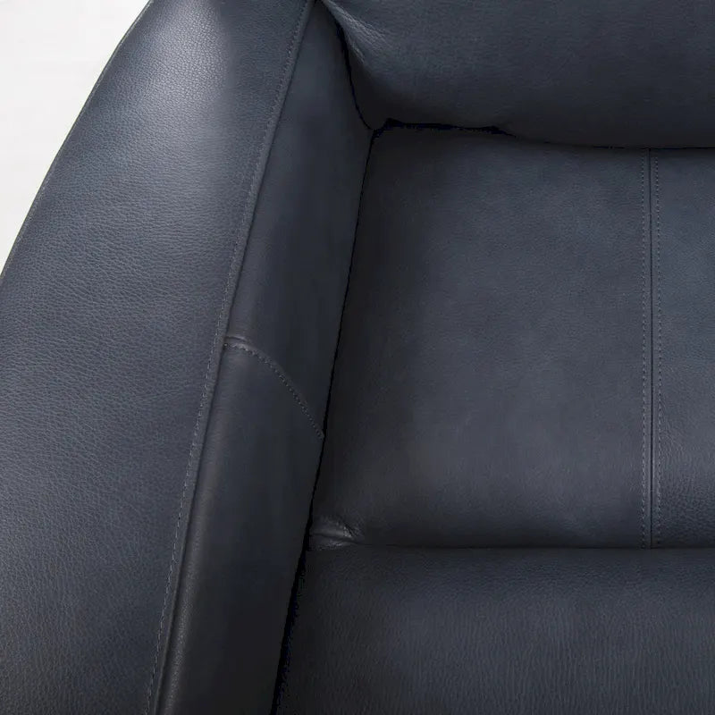 Canapé inclinable électrique 4 places en cuir véritable avec console