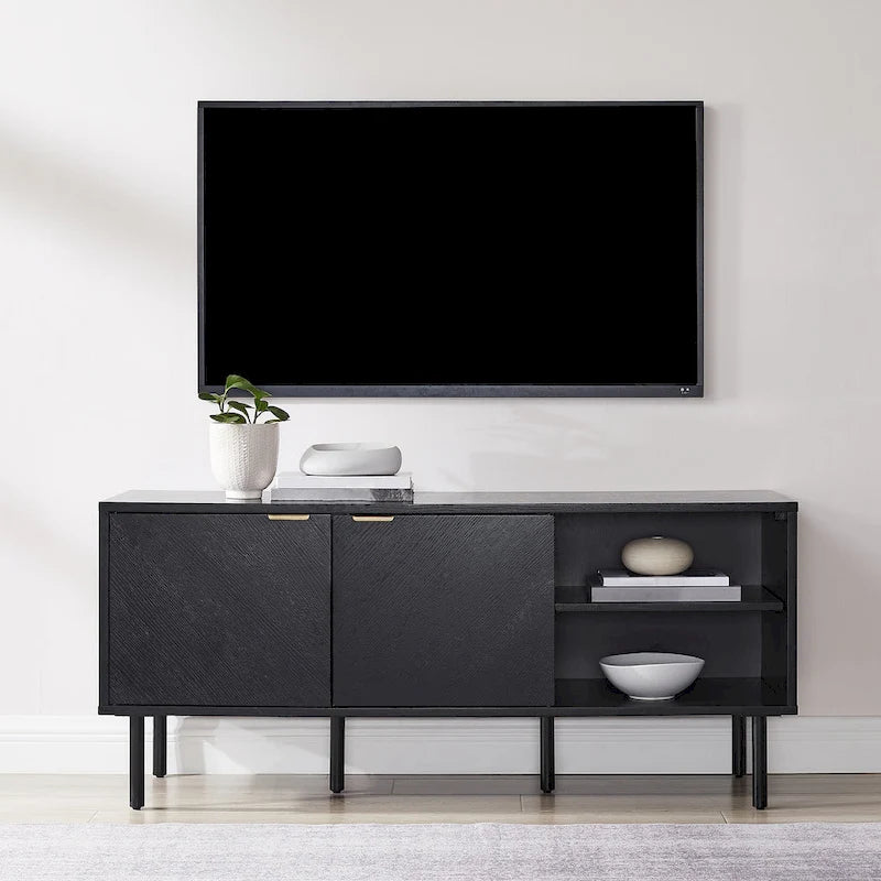 Buffet de rangement pour disques vinyles, style moderne