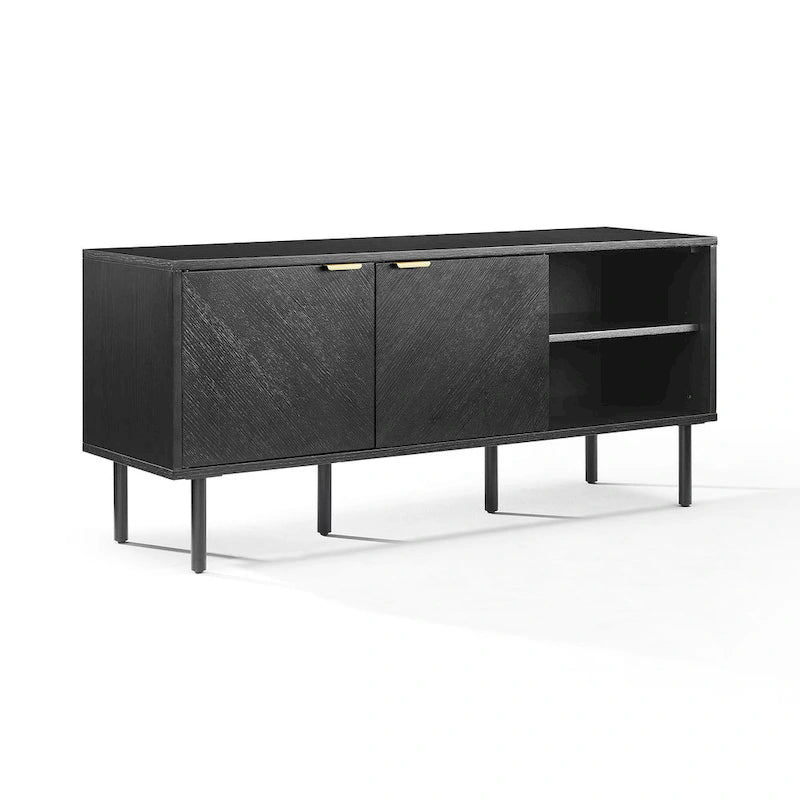 Buffet de rangement pour disques vinyles, style moderne
