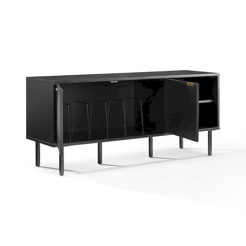 Buffet de rangement pour disques vinyles, style moderne