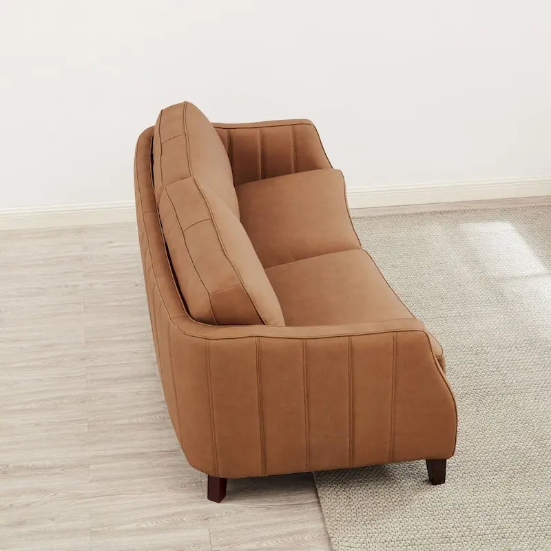 Fauteuil en cuir pleine fleur avec mousse à mémoire de forme et ressorts