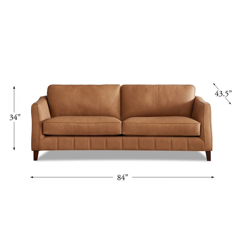Fauteuil en cuir pleine fleur avec mousse à mémoire de forme et ressorts