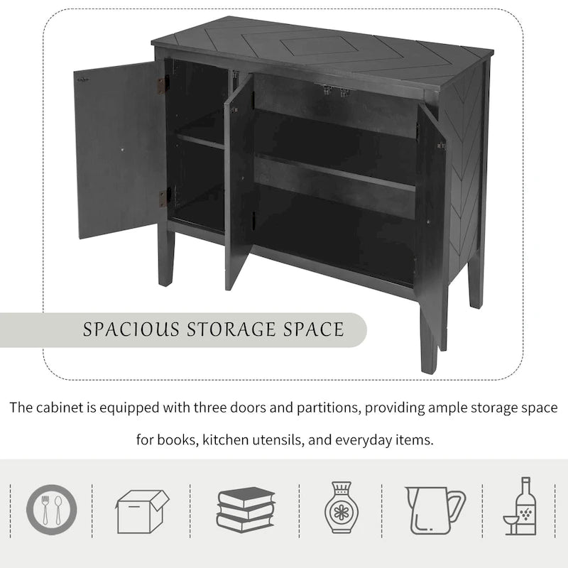 Buffet d'appoint de cuisine de style vintage