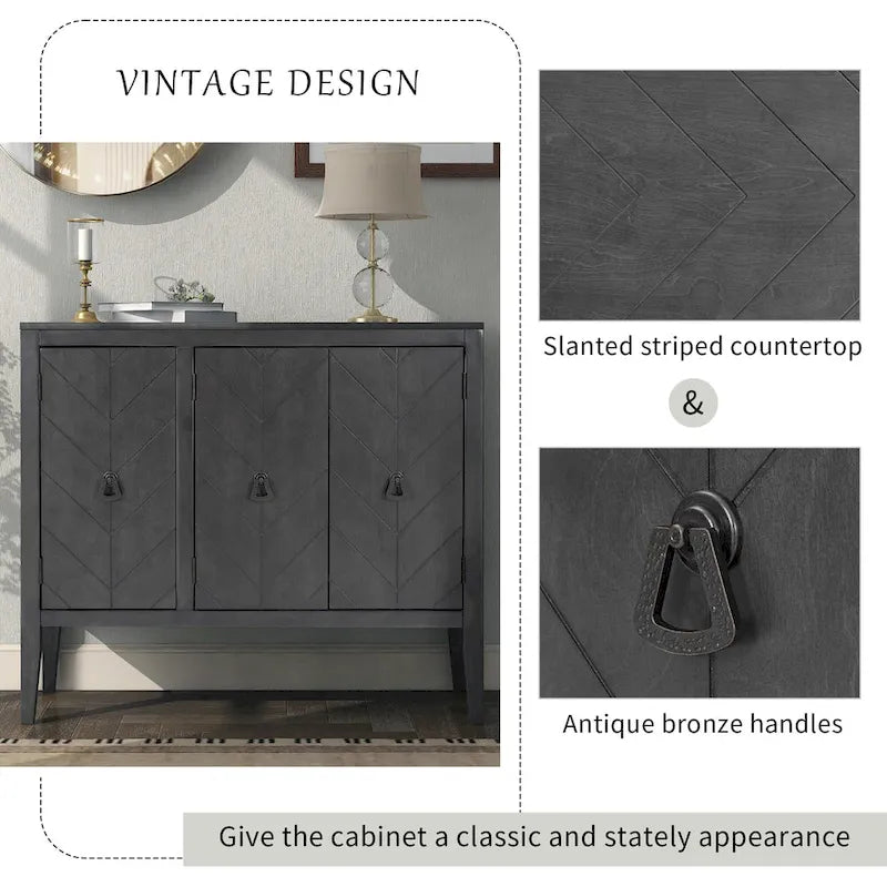 Buffet d'appoint de cuisine de style vintage