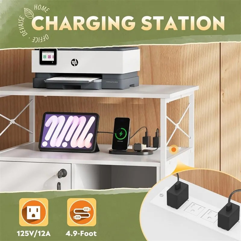 Meuble de classement avec station de recharge