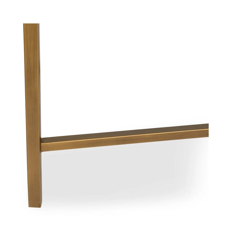 Console en bois massif Art Déco et similicuir galuchat avec des accents en laiton